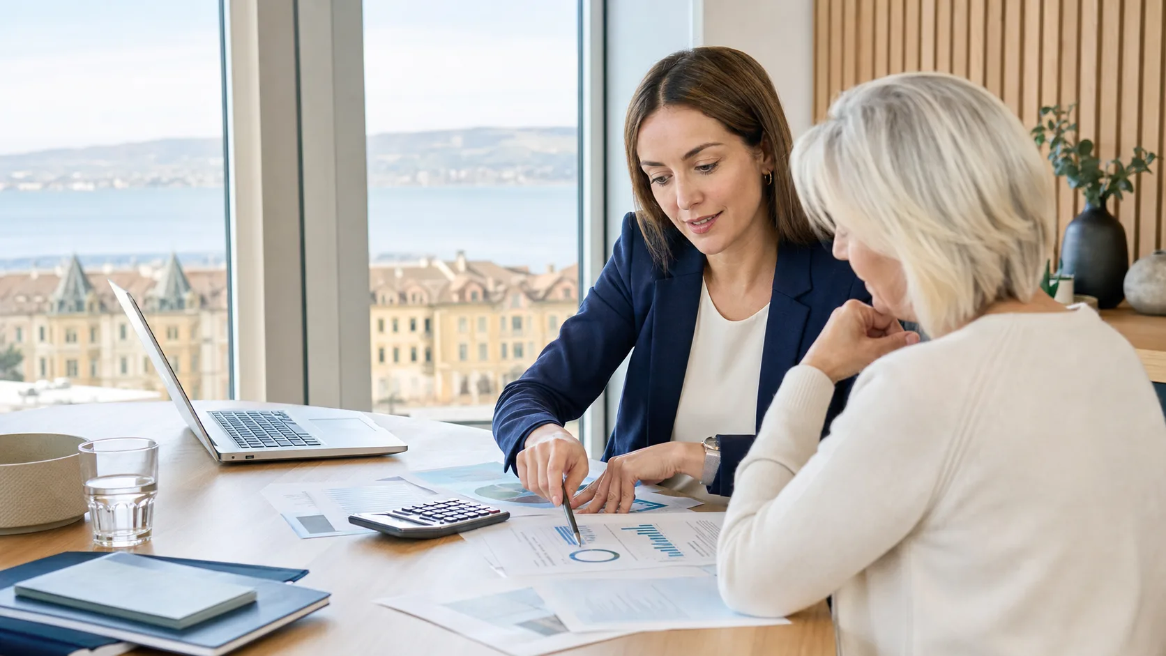 Administratrice présentant les finances de la copropriété